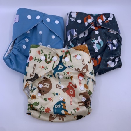 3pk Mila Lommebleie one size uten innlegg tøybleie