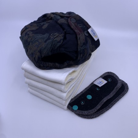 BLEIEPAKKE Tradisjon ai2 ullcover/sperrelag m/5 innlegg one size UnikumBLEIA  tøybleier