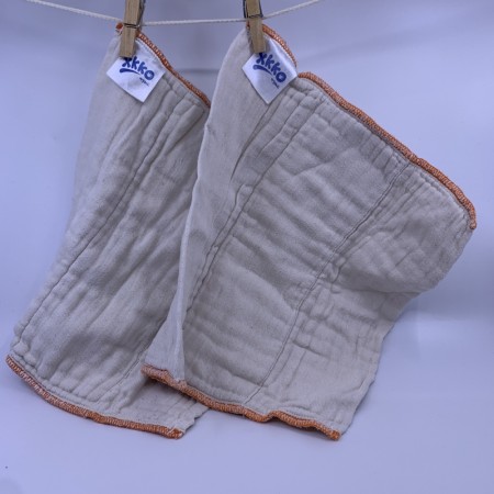 2pk Xkko bomullsprefold tøybleier