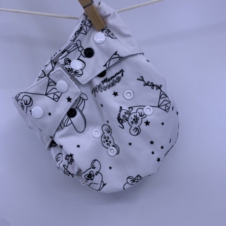 Mommy mouse lommebleie one size u/innlegg tøybleie