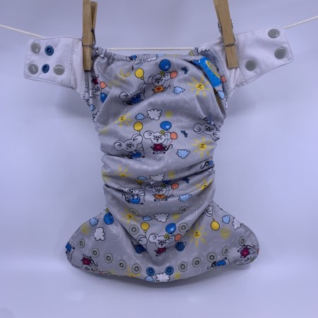 Mommy mouse ai2-pakke one size m/ 3 innlegg og 2 boostere tøybleie