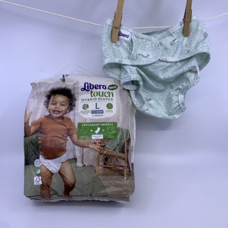 BLEIEPAKKE 1 stk Libero touch hybrid Large + 13 engangsinnlegg tøybleie